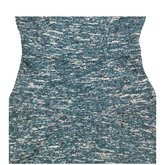 Talbots Women Size 10 Dress Blue Short Sleeve Round Neck Solid Faux Leather Trim - Picture 4 of 6